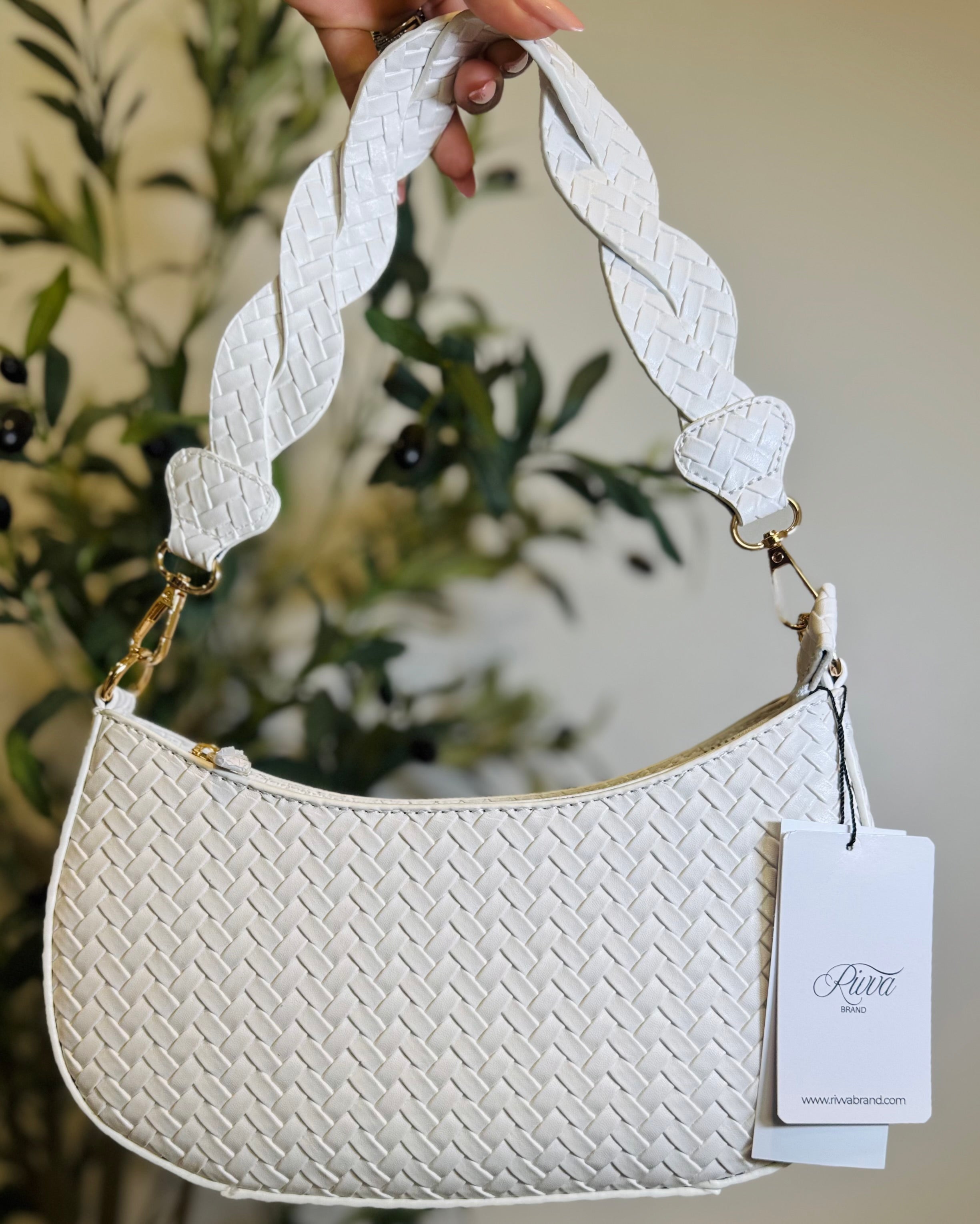 Bella Woven Crescent Bag
