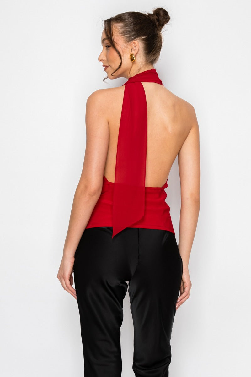 Erika Halter Scarf Top