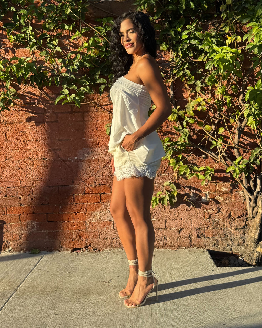 Amy Satin Lace Shorts
