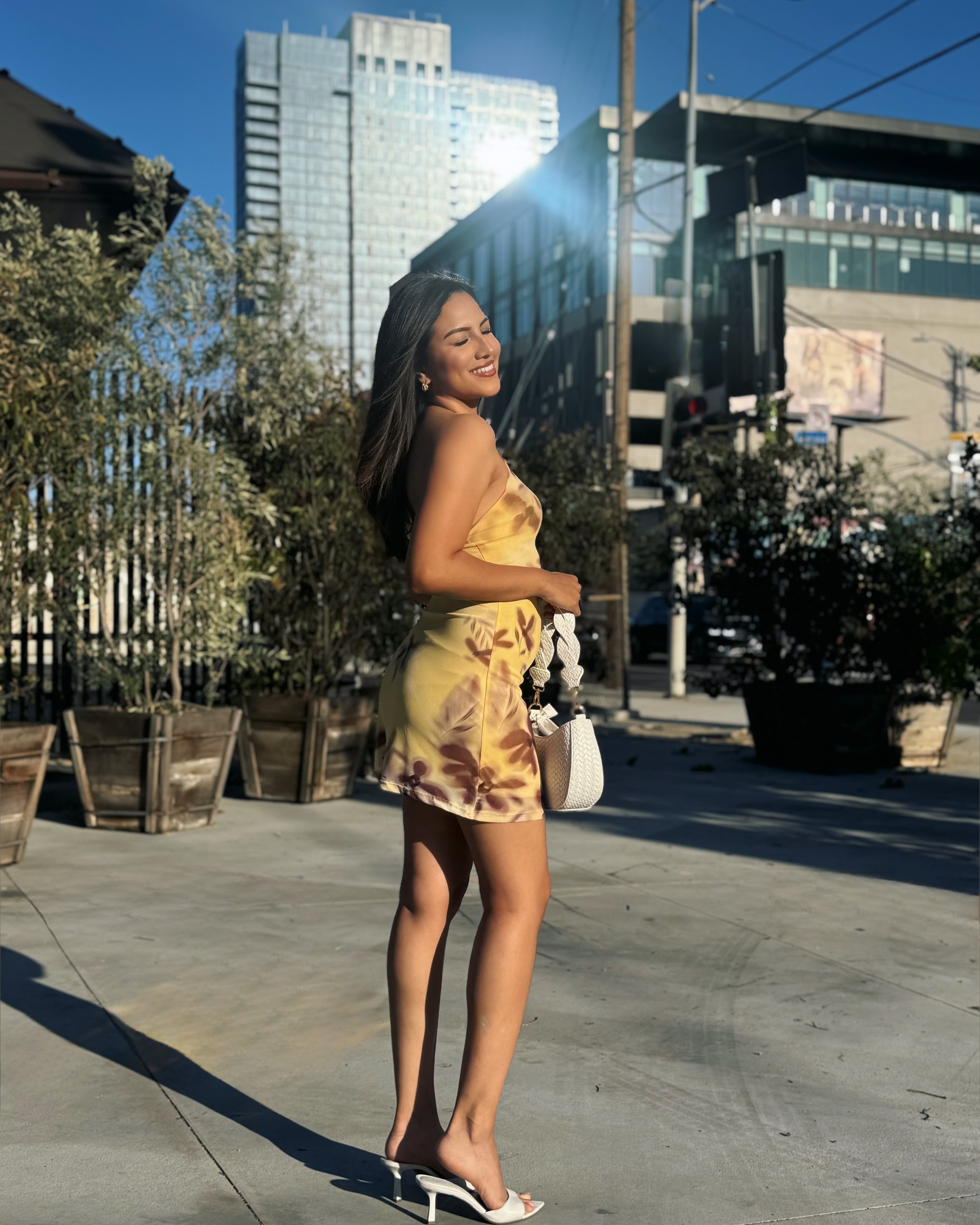 Camila Butter Yellow Halter Dress