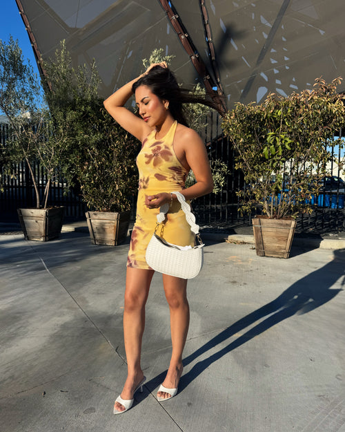 Camila Butter Yellow Halter Dress