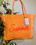 Summer Straw Tote Bag ☀️💙