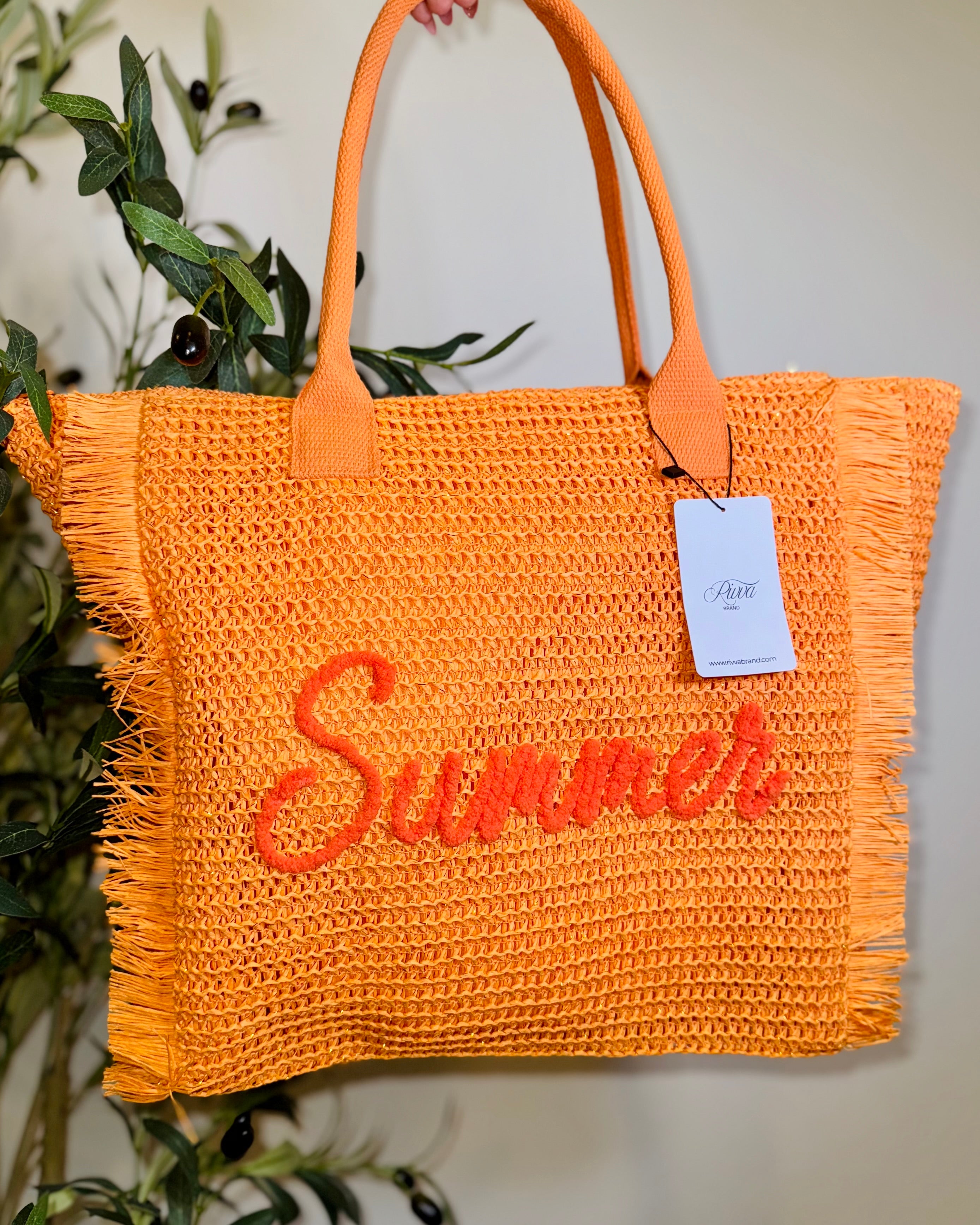 Summer Straw Tote Bag ☀️💙