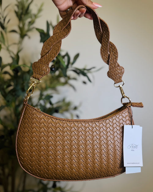 Bella Woven Crescent Bag