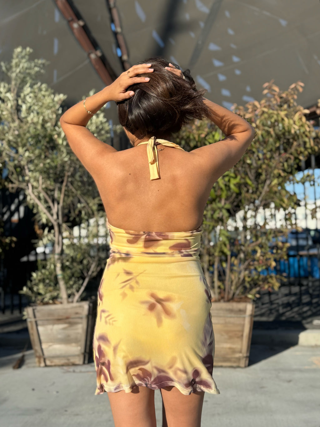 Camila Butter Yellow Halter Dress