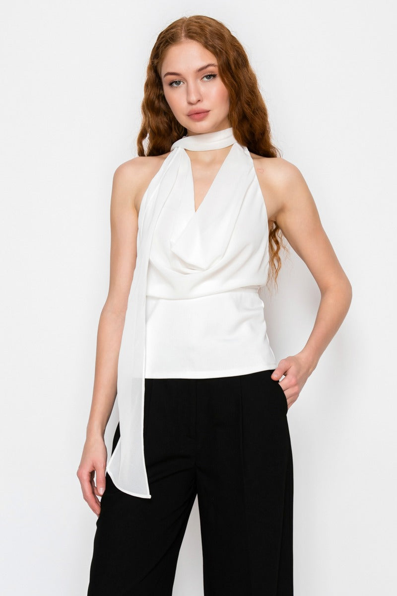 Erika Halter Scarf Top