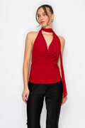 Erika Halter Scarf Top