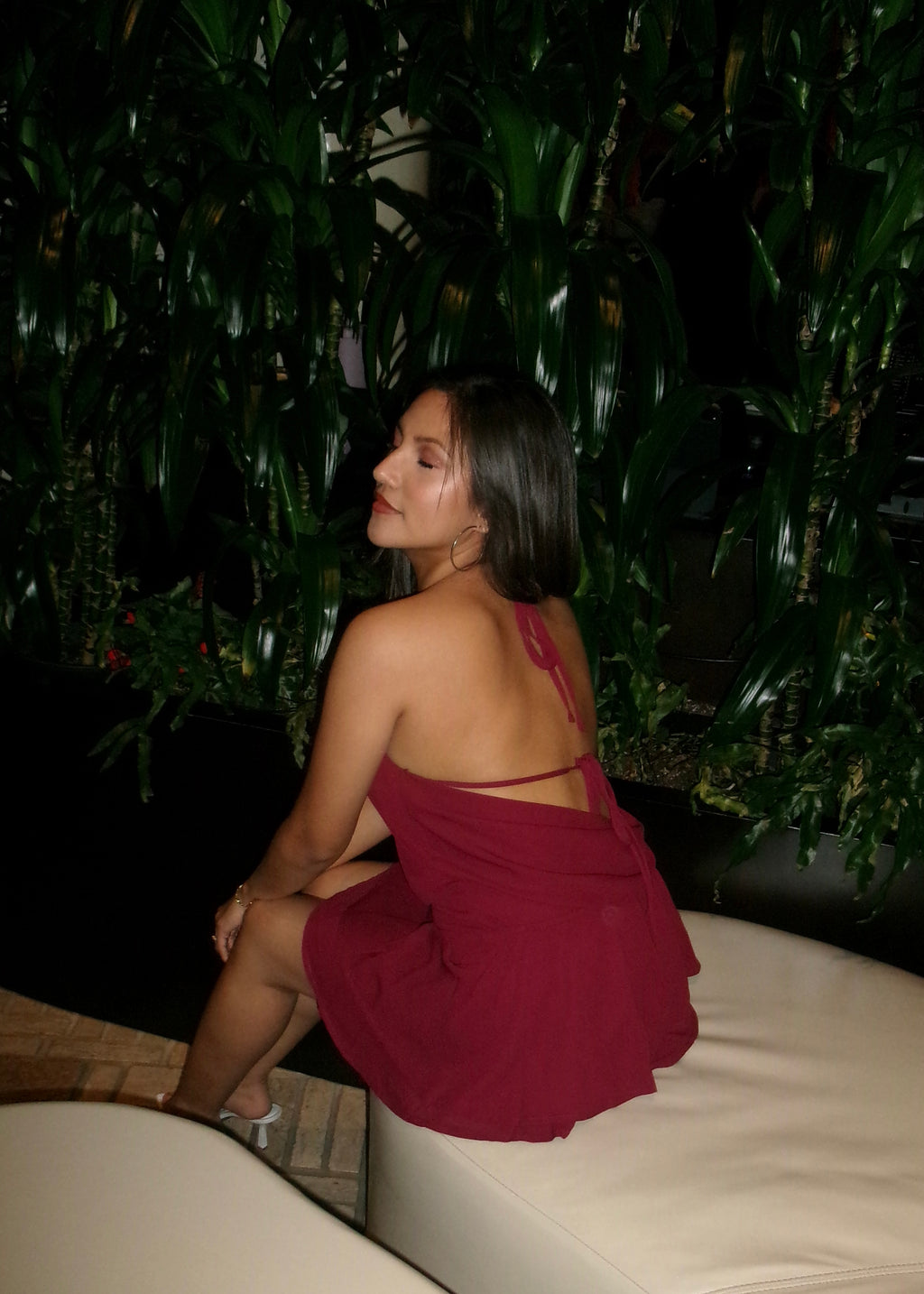 Vivian Burgundy Dress