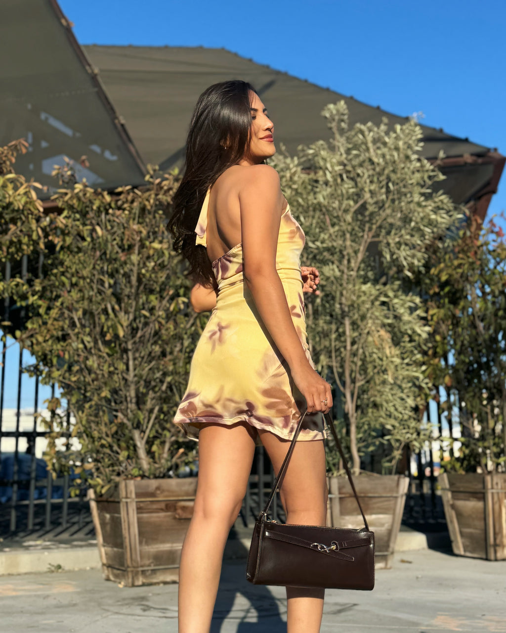 Camila Butter Yellow Halter Dress