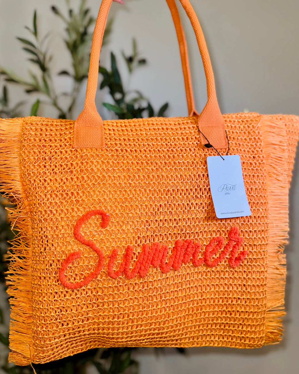 Summer Straw Tote Bag ☀️💙